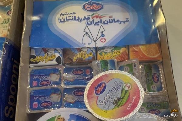 توزیع پک هدیه شیر و فرآورده های لبنی میهن در بیمارستانهای تهران